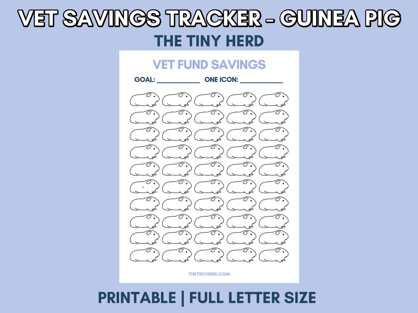 Guinea Pig Vet Savings Tracker