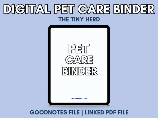 DIGITAL Pet Care Binder
